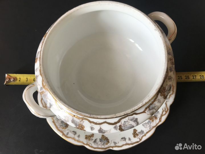 Антикварный соусник. Братья Корниловы. Кашпо