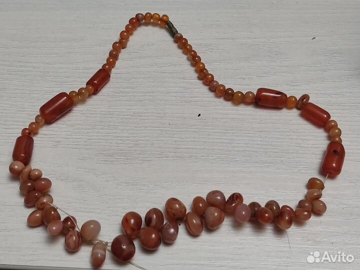 Бусы янтарь