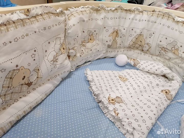 Бортики в детскую кроватку бу