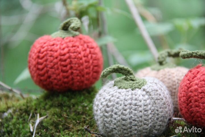 Тыква декоративная вязаная