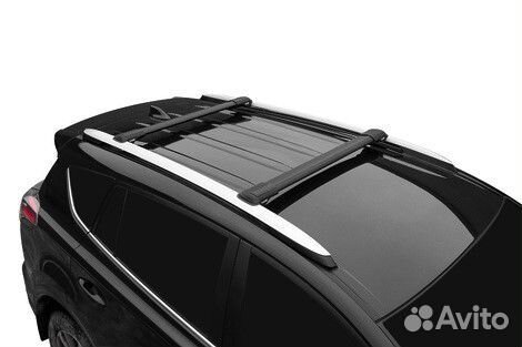 Багажник на рейлинги LUX хантер L47-B черный