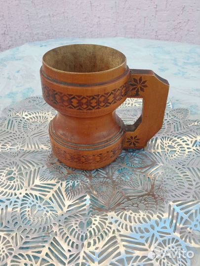 Ретро Винтаж СССР Кружка Пивная Деревянная