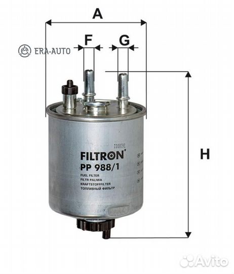 Filtron PP988/1 renault Laguna III 1.5 TDCi 07