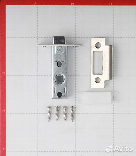 Защелка межкомнатная 100 PN (перламутровый никель)