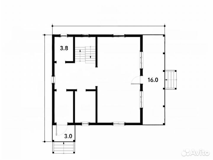 Каркасный дом 10.0х9.5