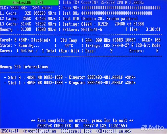 DDR3 2x4gb 1600mhz 2rank CL9-9-9-27 HyperX