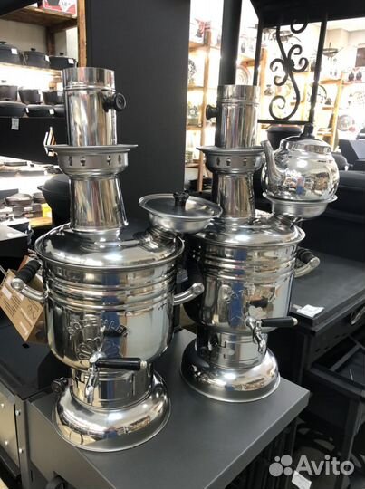 Самовар Турецкий 4 л из нержавеющей стали