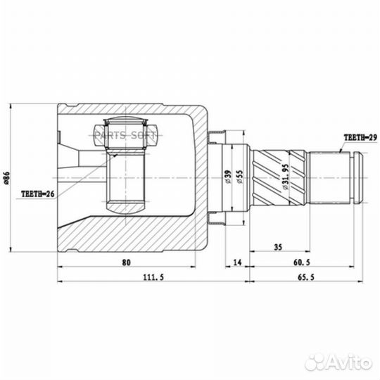 Zikmar Z87613R ШРУС внутренний nissan X-Trail (00