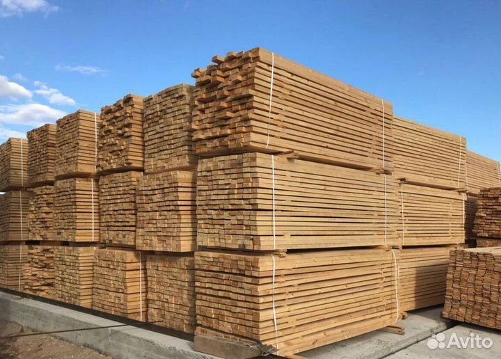 Доска обрезная из хвои (сосна/ель) 40x100x6000 ту