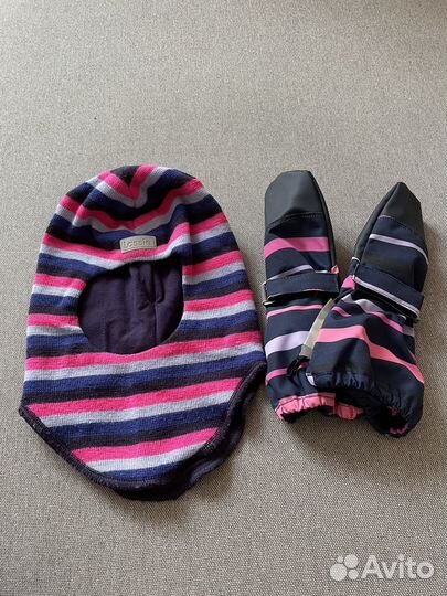 Шапка шлем и варежки lassie