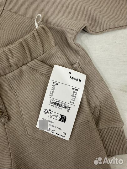 Новый костюм на мальчика H&M 74 6-9мес