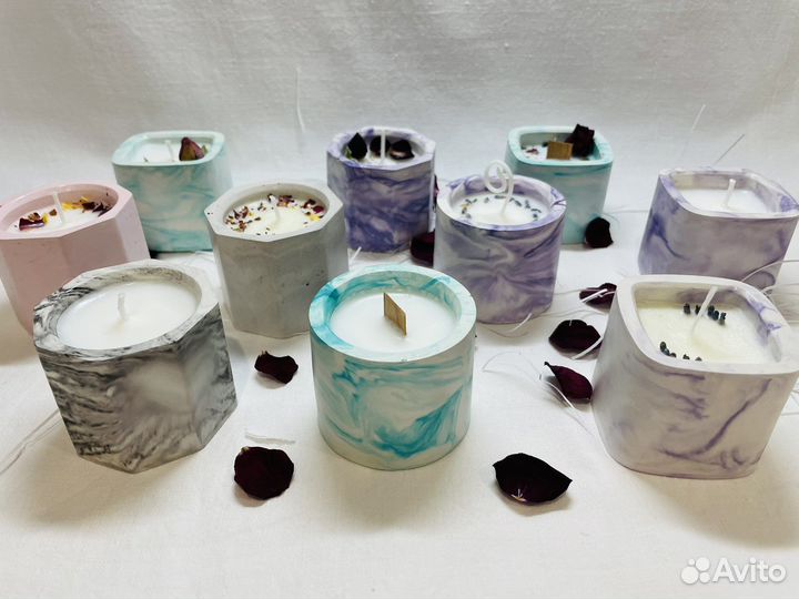 Свечи в гипсе