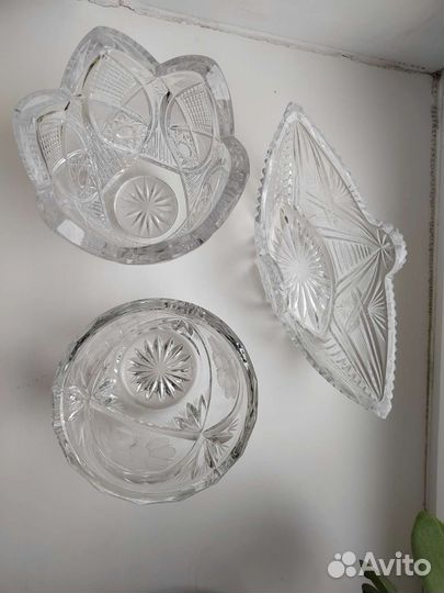 Хрустальная конфетница СССР
