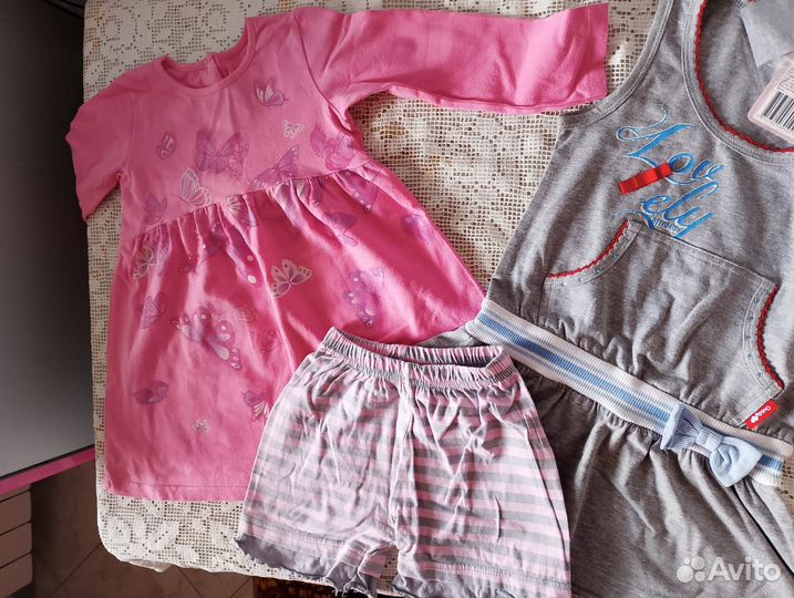 Вещи для девочки 80 86 92 пакетом
