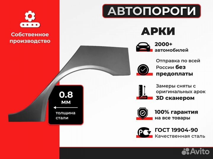 Ремкомплект кузовных арок для Suzuki Vitara 1