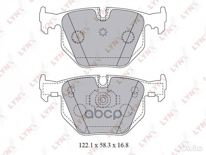 Колодки тормозные дисковые зад BD1426 lynxauto