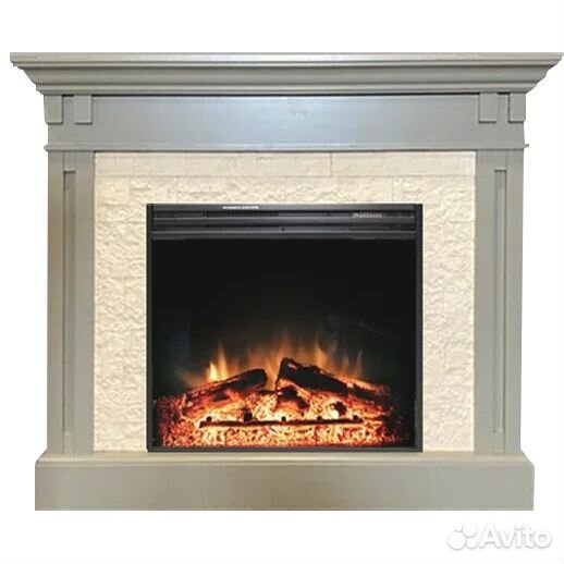 Электрокамин с широким очагом 2D Royal flame Cambr