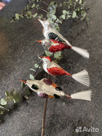 Советские елочные игрушки гдр птички