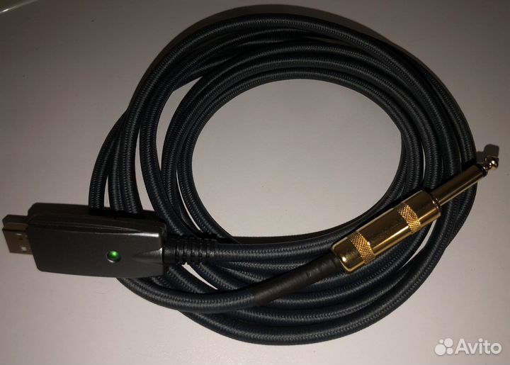 Гитарный кабель Jack 6,5 на USB (3м)