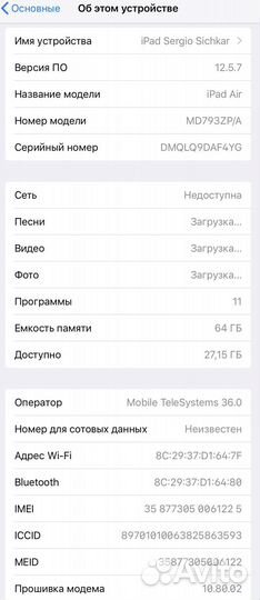 iPad Air (Wi-Fi + Cellular)