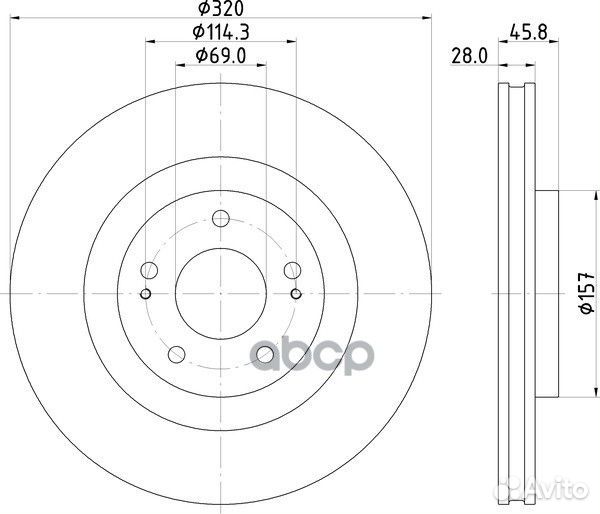 Диск тормозной перед ND3049K ND3049K nisshinbo