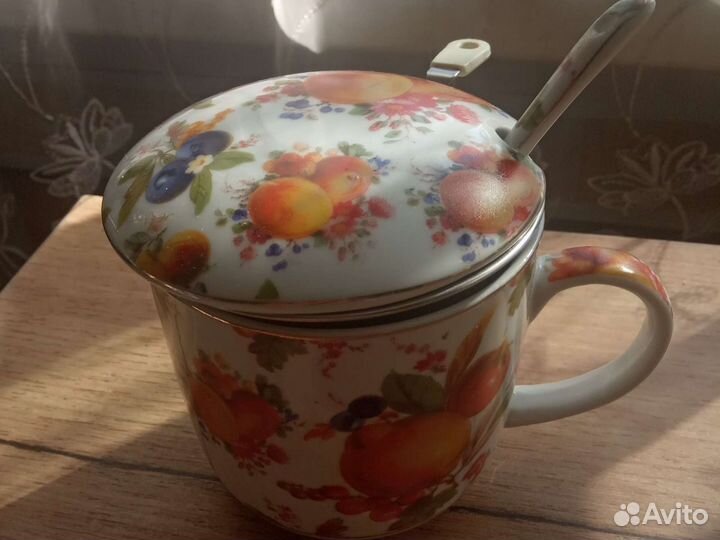 Заворная кружка фарфор 4предмета