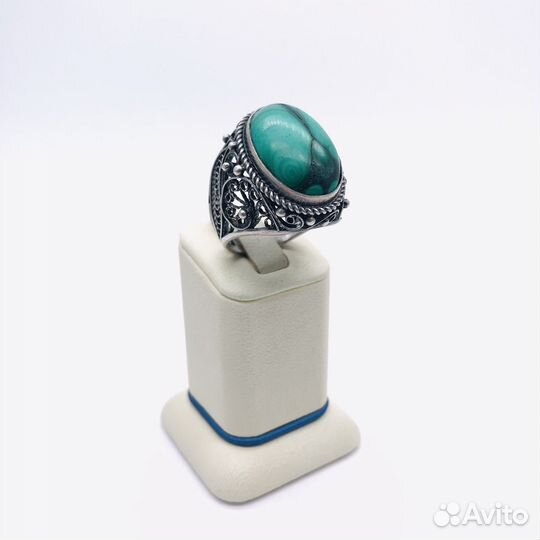 Гарнитур из серебра с малахитом СССР