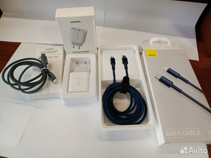Зарядка для Айфона +2 кабеля Apple PD 20W комплект