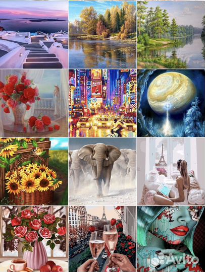 Картины Рисовать по номерам 40х50 на выбор