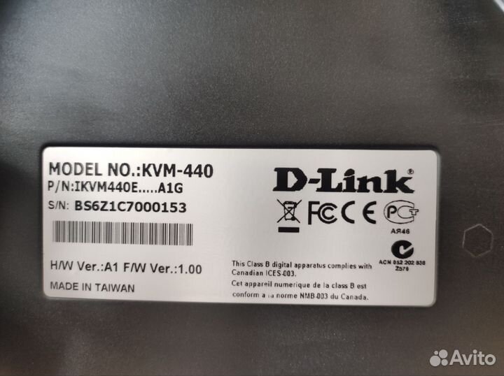 Переключатель KVM D-Link KVM-440