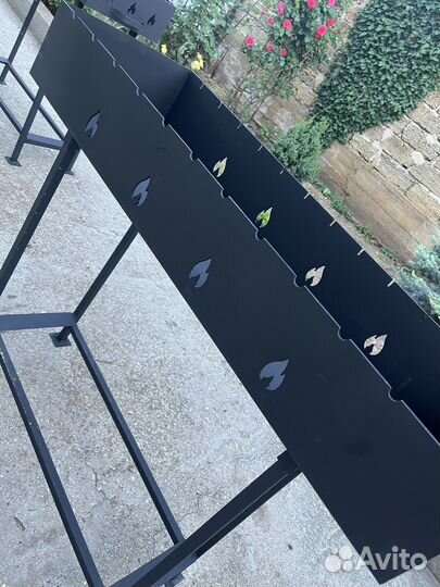 Мангал разборный 3 мм усиленный длинный