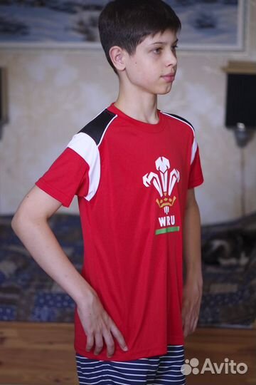Детская футболка сборной по регби Уэльса р.42-44