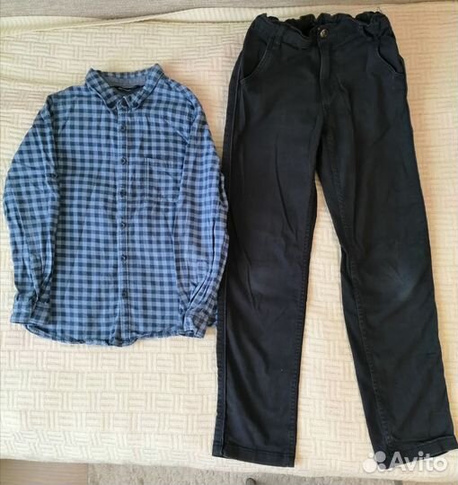 Большой пакет вещей для мальчика 134-140