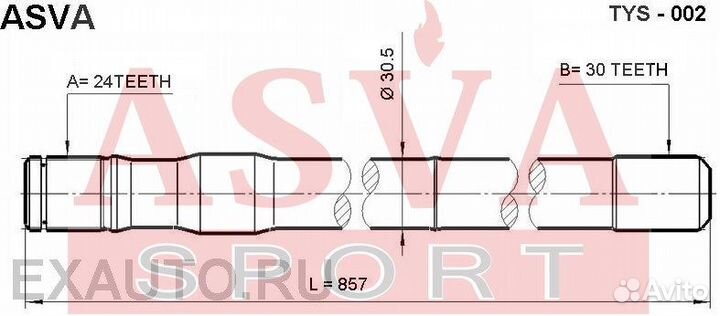 Полуось короткая