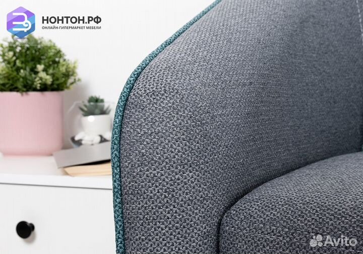 Кресло Бернис темно-серое / темно-зеленое