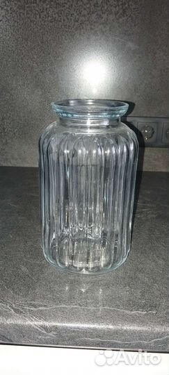 Ваза для цветов, стеклянная