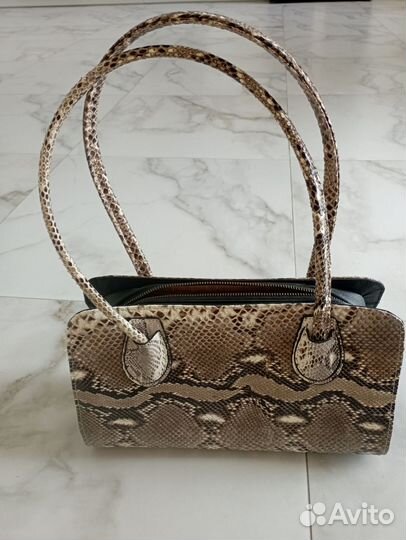 Сумка натуральная кожа змея