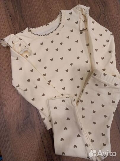 Комплект для девочки: лонгслив и леггинсы 80-110