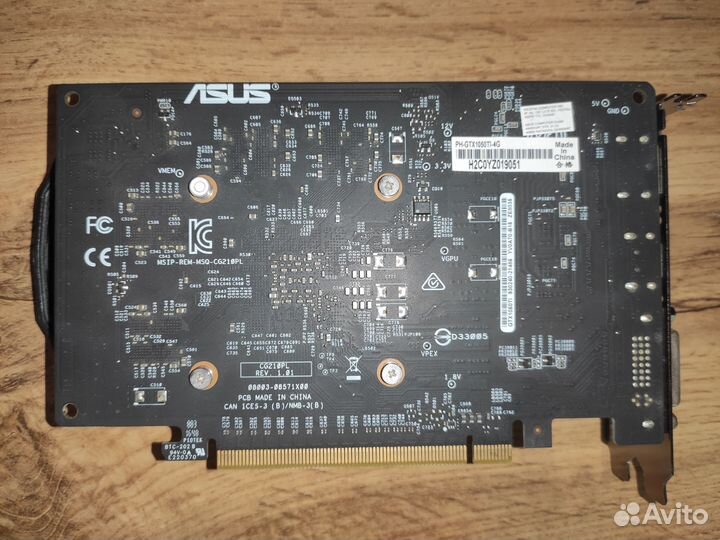 Видеокарта asus GeForce GTX 1050 Ti Phoenix