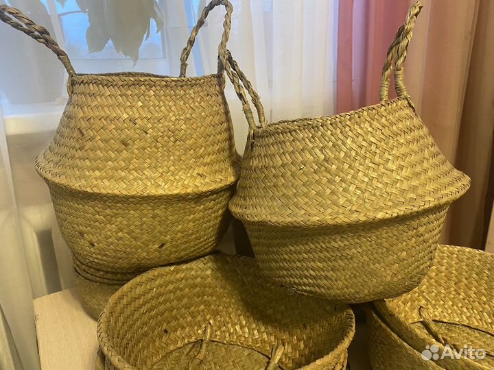 Плетеные корзины в стиле IKEA