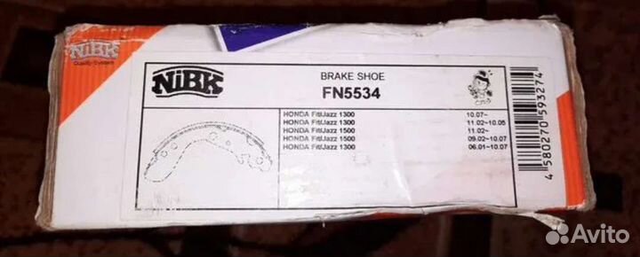 Тормозные колодки nibk FN5534 (задние)