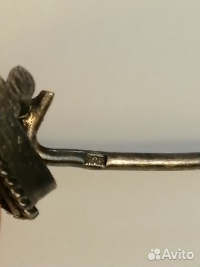 Серебряная брошь СССР