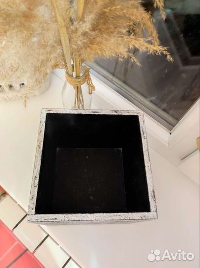 Деревянный короб с декупажем для подарка