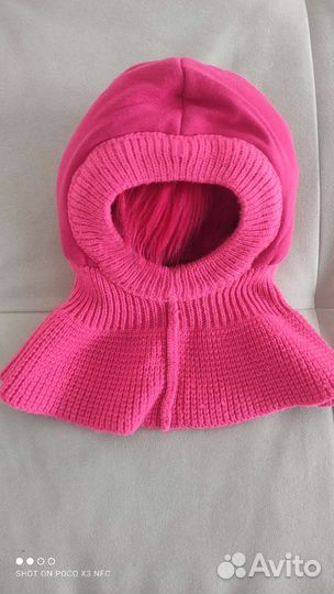 Шапка шлем зимняя для девочки Журавлик