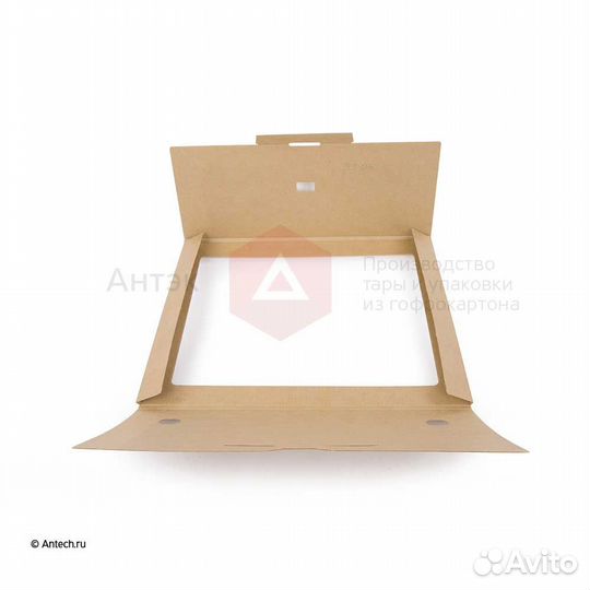 Картонная папка с окном 400*500*6 мгк Т24E бурый