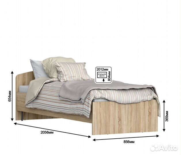 Кровать односпальная детская новая