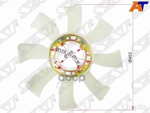 Крыльчатка вентилятора toyota 1HZ,1HD#T ST-1636