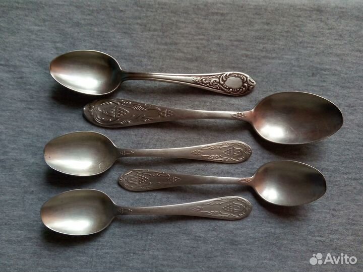 Чайная десертная ложка серебро 875 пробы