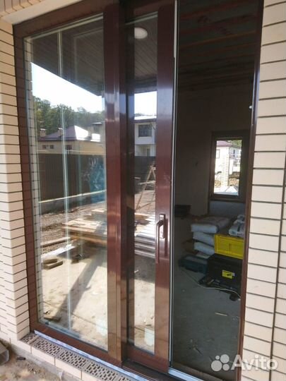 Алюминиевые двери раздвижные, окна, порталы