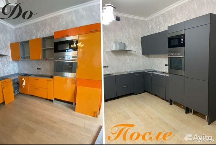 Оклейка кухни, мебели, печать